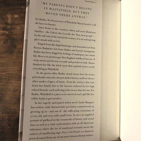 Book Very Cold People A Novel by Sarah Manguso Hardcover First Edition - Picture 4 of 5
